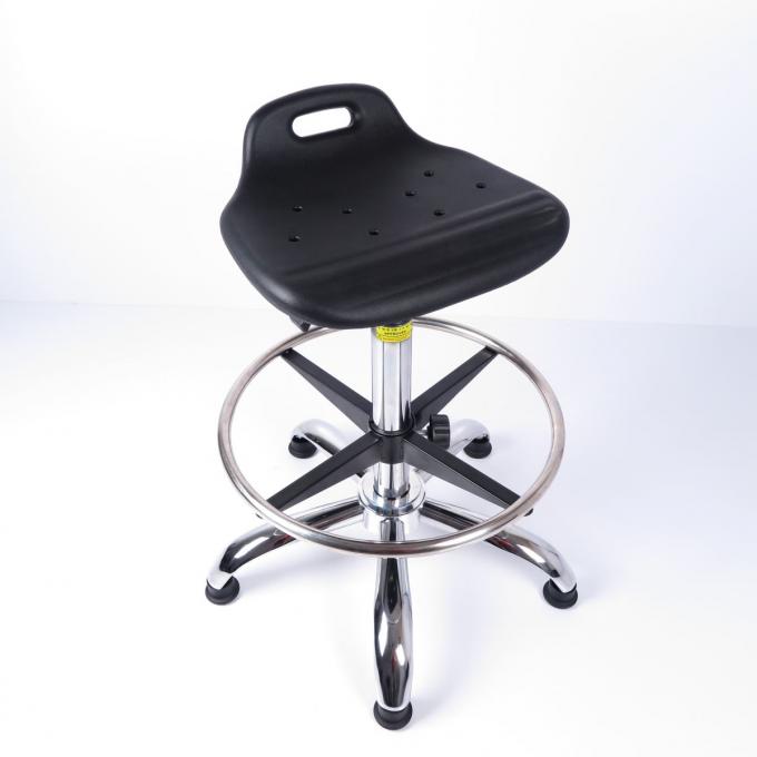 Hydraulische ESD van de Hoogte Regelbare Wartel Cleanroom Stoelen met Antistatisch Polyurethaan Seat