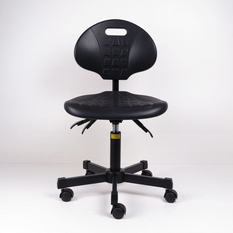 Zwarte Ergonomische het Laboratoriumstoelen van het Polyurethaanschuim met de Oppervlakte van de Ruggesteun niet Misstap leverancier